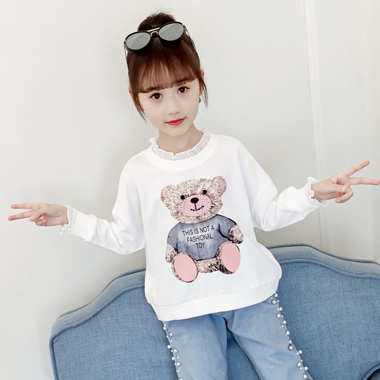 

Girls spring top children t-shirt long sleeves bottoming shirt spring and autumn thin model 2020 new little girl spring compassion, Blue