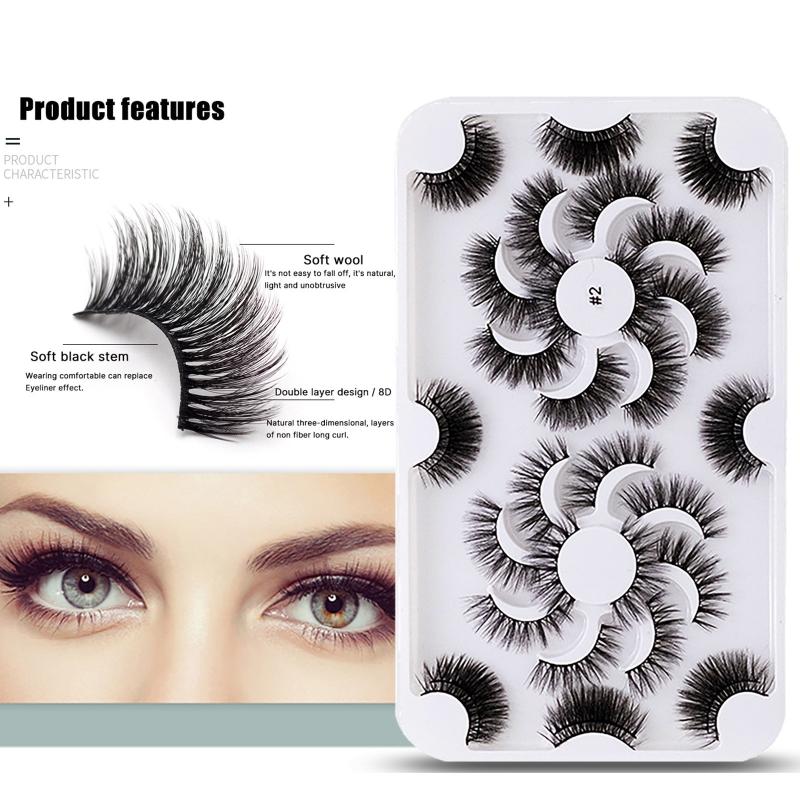 

Mink Lashes False Eyelashes Professional Long Thick Makeup Lashes Reusable Handmade Non-Irritating Fake Eyelashes maquillage