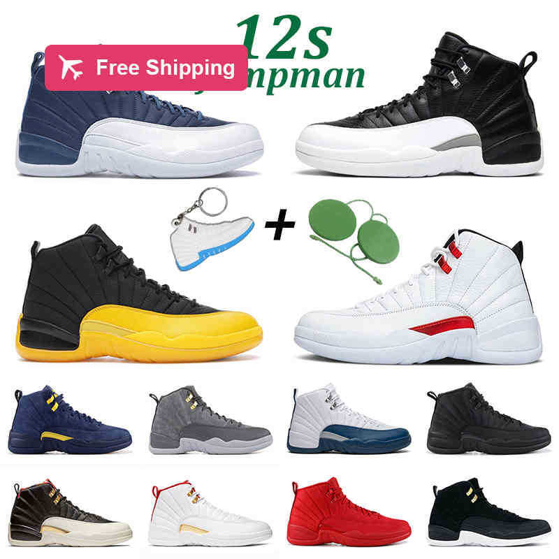 

5.5-13 Basketball Shoes 12s 12 men women Dark Concord Flu Game University Gold Indigo Playoff Taxi Black mens sports trainer sneakers Size
