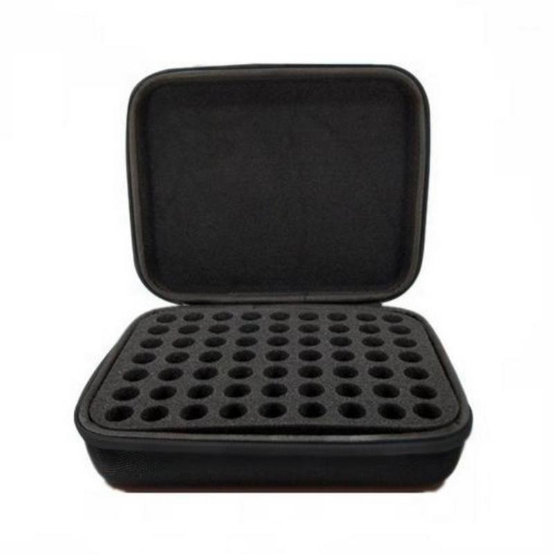 

63-Grid 5ML Essential Oil Storage Box Ball Bottle Portable EVA Package Carrying Organizer Case Without Bottles For Traveling1, Black