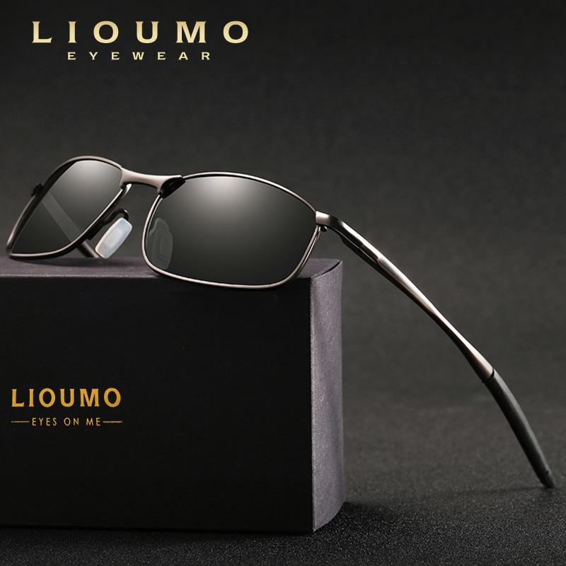 

LIOUMO Brand Design New Aviation Male Sunglasses Polarized Goggles Men Women Sun Glasses HD Driving Mirror Glasses