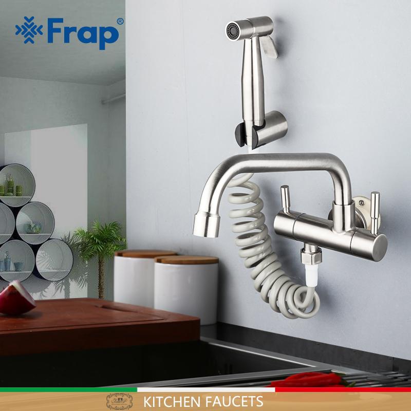 

FRAP Bibcocks 304 stainless steel Tap Outdoor Garden Taps Wall Mount Washing Machine Mop WC Faucet with bidet faucets