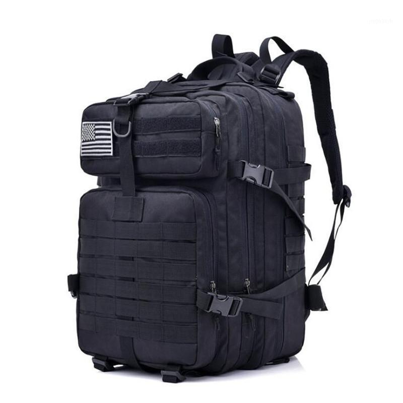 

3P Outdoor Tactical Backpack Molle Bag Army Sport Travel Rucksack Camping Hiking Trekking Camouflage Bag S3841, Black