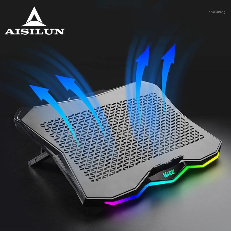 

Laptop cooler Stand Support 12" to 15.6" with LED RGB Lighting 2 USB laptop cooling pad Heat Dissipation Holder for Notebook1