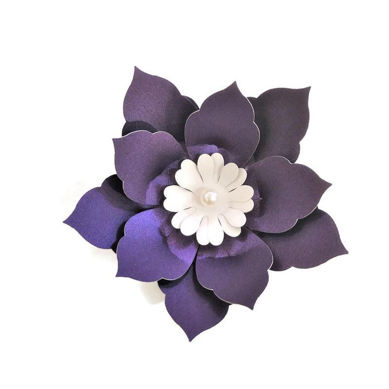 

10CM Easy DIY Paper Flowers For Wedding Backdrop Decorations Paper Crafts Nursery Wall Deco Art Baby Shower Birthday Floral Deco, Blue