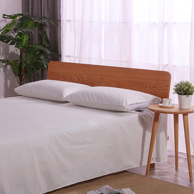 

Grounded Flat Sheet Twin 66x102Inch (167*260cm) with 2 cases silver conductive Nature cotton double bed sheets Earth, White