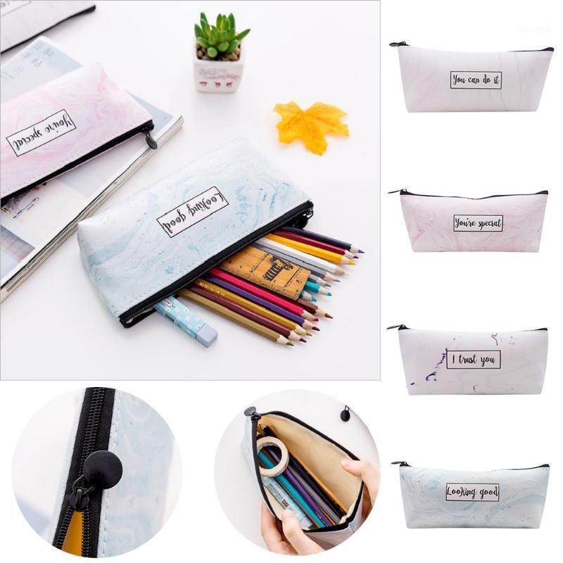 

New Pencil Case Multifunctional Zipper Stationery Box Makeup Storage Bag 2020 hot new products Spot supplier Dropshipping Hot1, Blue