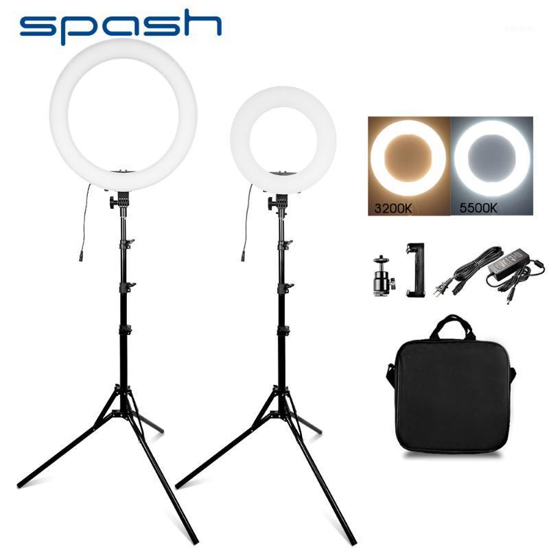 

spash 14 inches 18" Ring Light LED Photographic Lighting Makeup Lamp Bi-color 3200K-5500K CRI90 Ring Lamps for Studio Youtube1