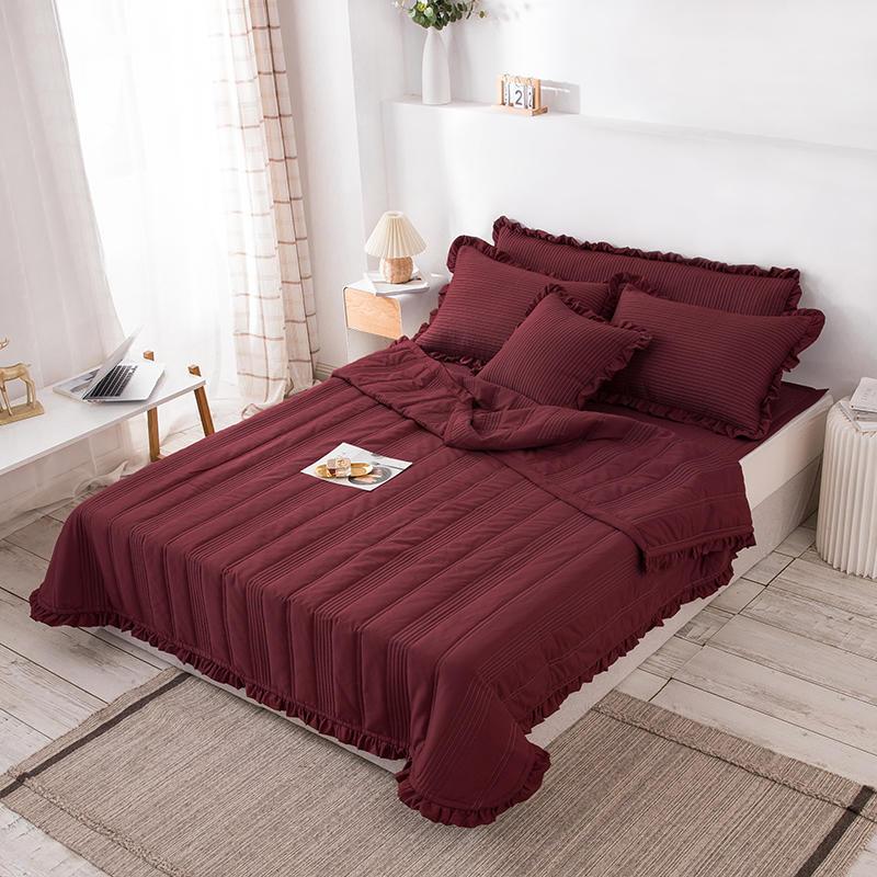 

1 Pc Bedspreads Queen Size Quilted Bed Cover for Mattress Sauce red Color Comforter  Size Bed Covers and Bedspreads, Bl.mh