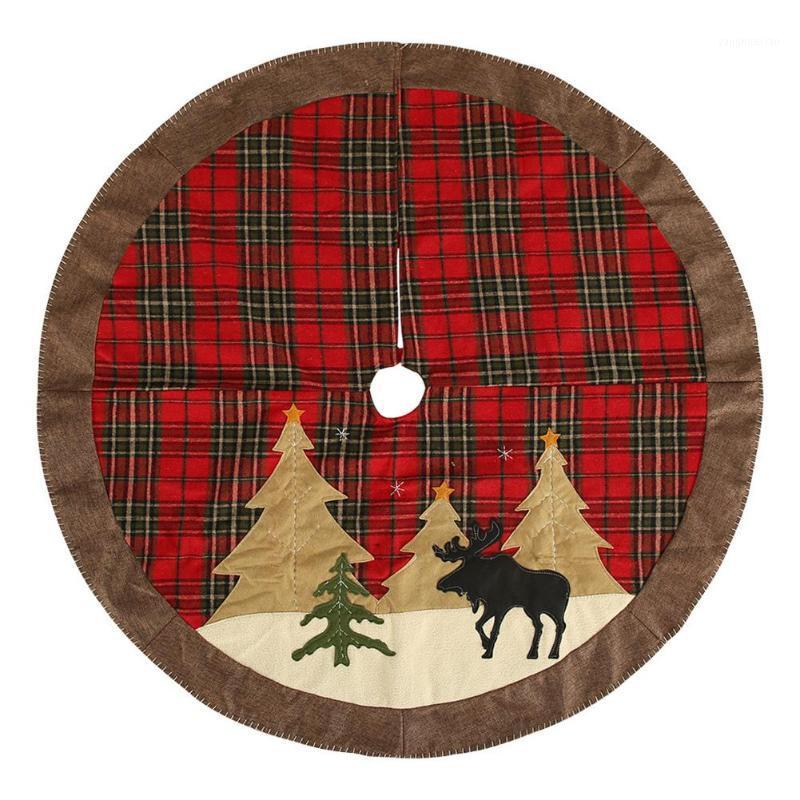 

90/104/120cm Christmas Tree Skirts Non-woven Lace Carpet Gold Silver Snowflakes Apron Home Parties Decoration1