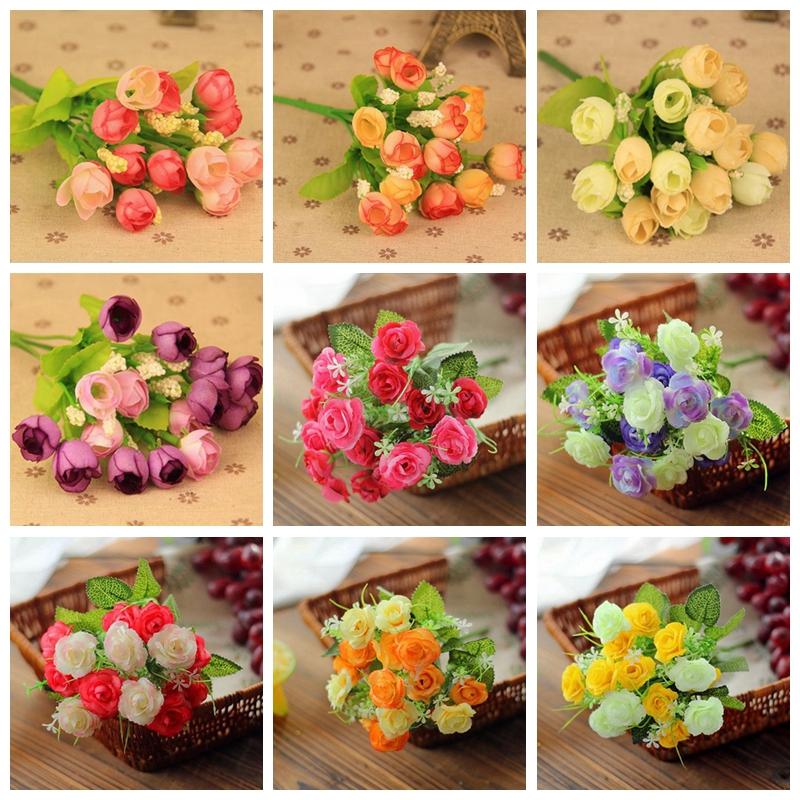 

2pcs/lot 30CM Artificial Rose Flowers Wedding Bride Bouquet Silk Flower DIY Home Party Decor Rose Flowers 121, Yellow