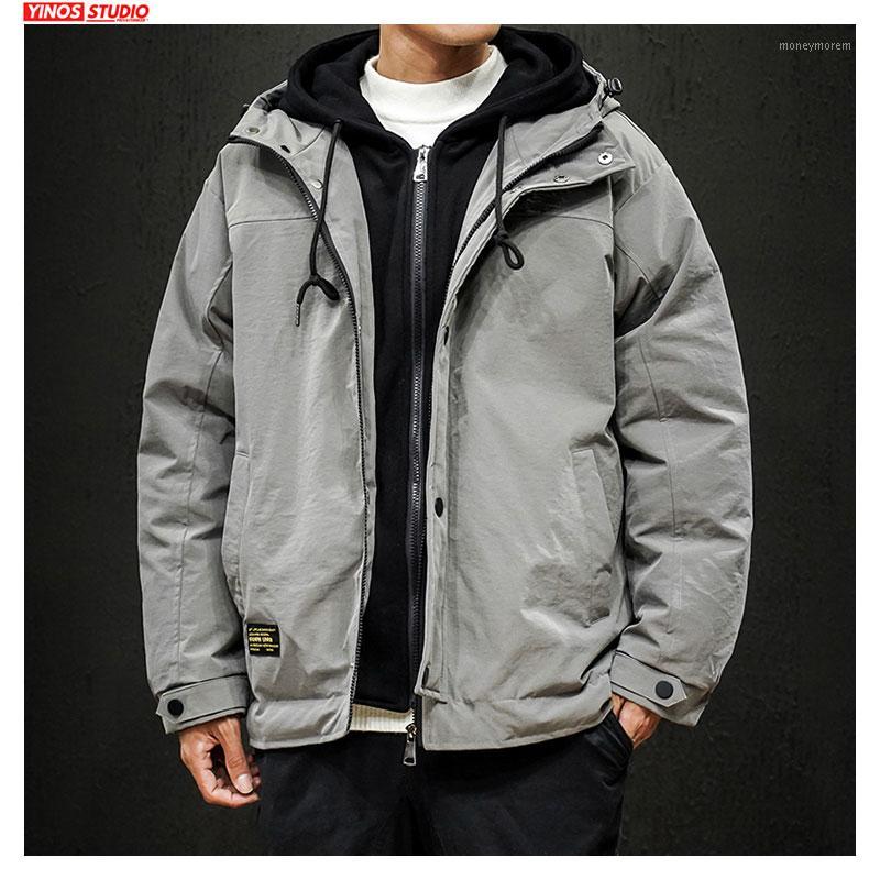 

Dropshipping Thicken Solid Cargo Hooded Jacket Winter Warming Cotton Coats 2019 Male Outwear Tooling Parkas1, Black(asiansize)