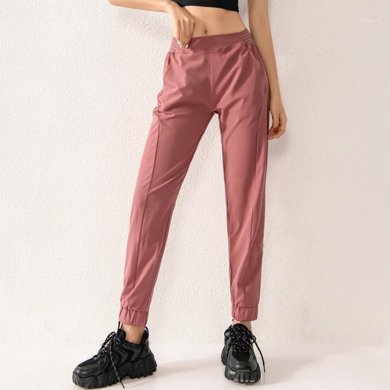 

Trainning Exercise Pants Women Sports Pocket Thin Yoga Pant Running Trouser Fitness Fast Dry Elastic Waist Casual Sweatpants1, K-083 black