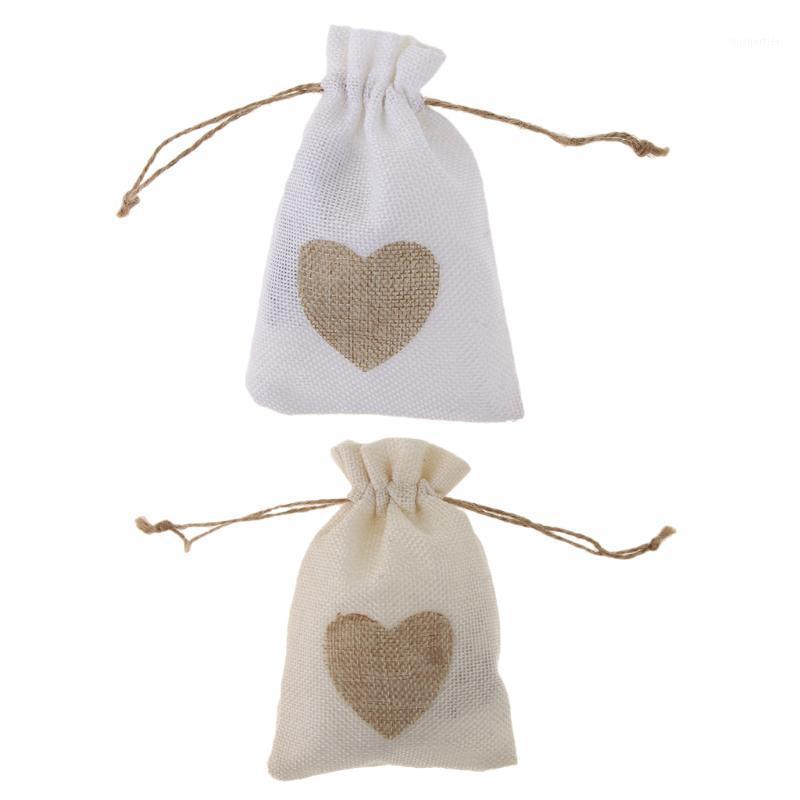 

10pcs Burlap Jute Drawstring Pouch Gift Bags Sack Wedding Party Favors1