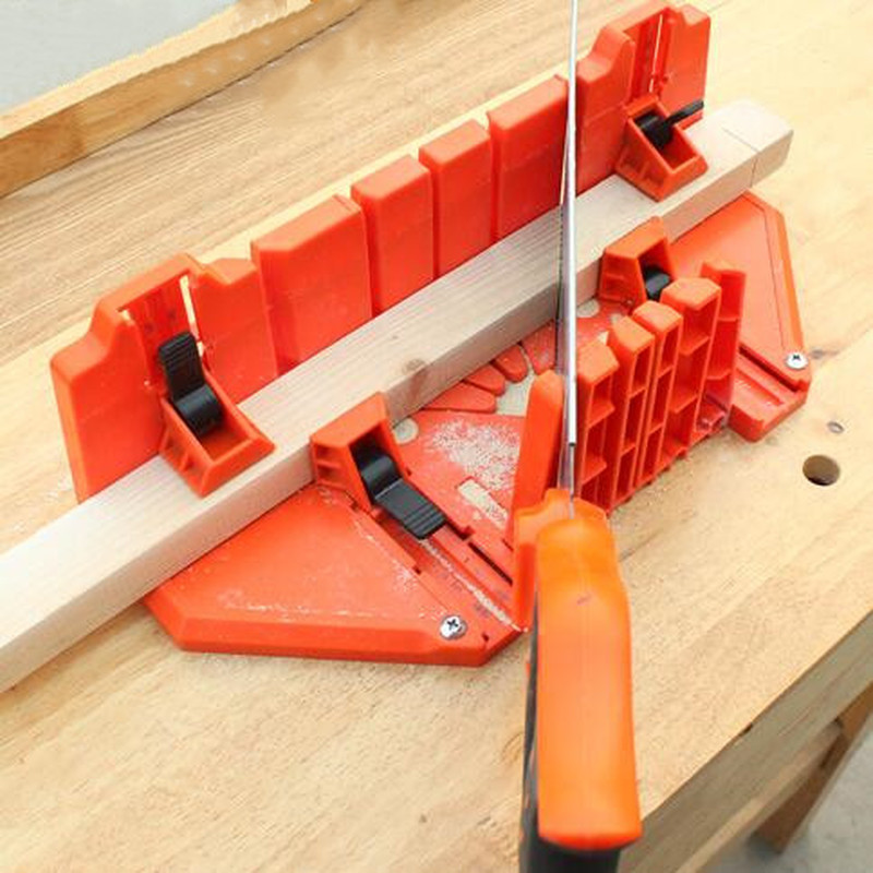 

12-14inch Adjustable carpenter saws Miter Box 0/22.5/45/90 Degree plastic Cutting Clamps for Wooden Strip Plaster Line Cut tool