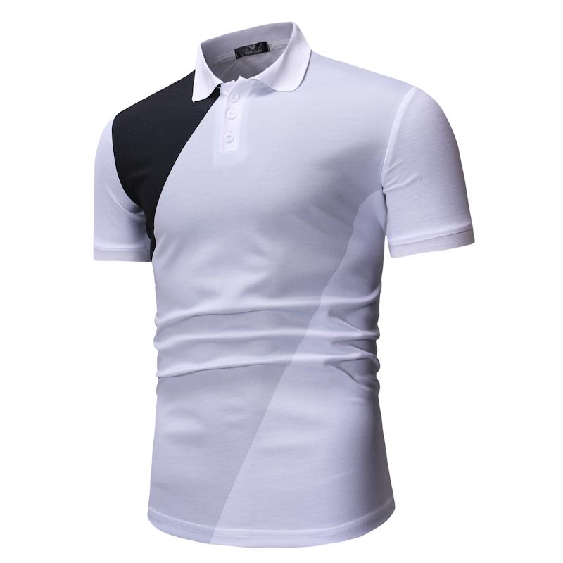 

High Quality Men Shirt Men short-sleeved Color Matching Shirt Slim short-sleeved Casual Clo, Tu-se