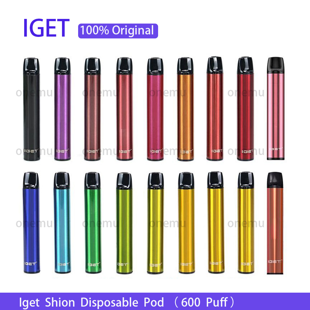 

100% Original IGET Shion Disposable Pod Device Vape 600 ffs 2.4ml 400mAh Cartridge Empty Vaporizer Pen