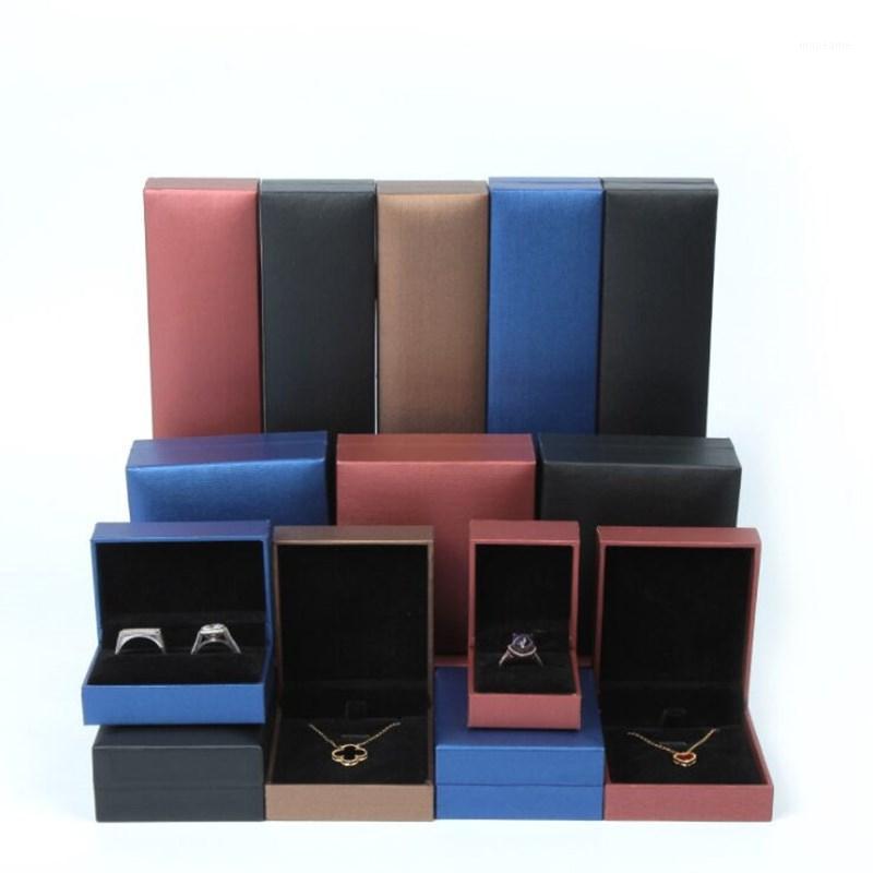 

1pcs ring /necklace box DIY fashion Rectangular imitation paper jewelry box ring pendant necklace pendant bracelet package1