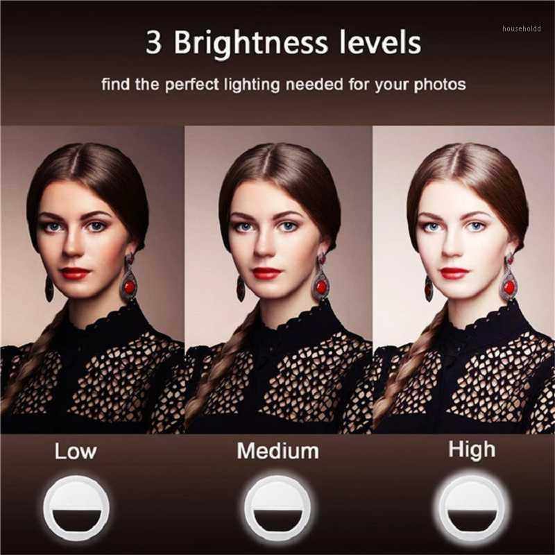 

2020 version USB charge LED Selfie Ring Light for Mobile phone Supplementary Lighting Selfie Enhancing Fill Light For Phones1