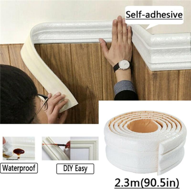 

Wall Trim Line Skirting Border 3D Pattern Sticker Decoration Self Adhesive Durable Waterproof Strip @LS1
