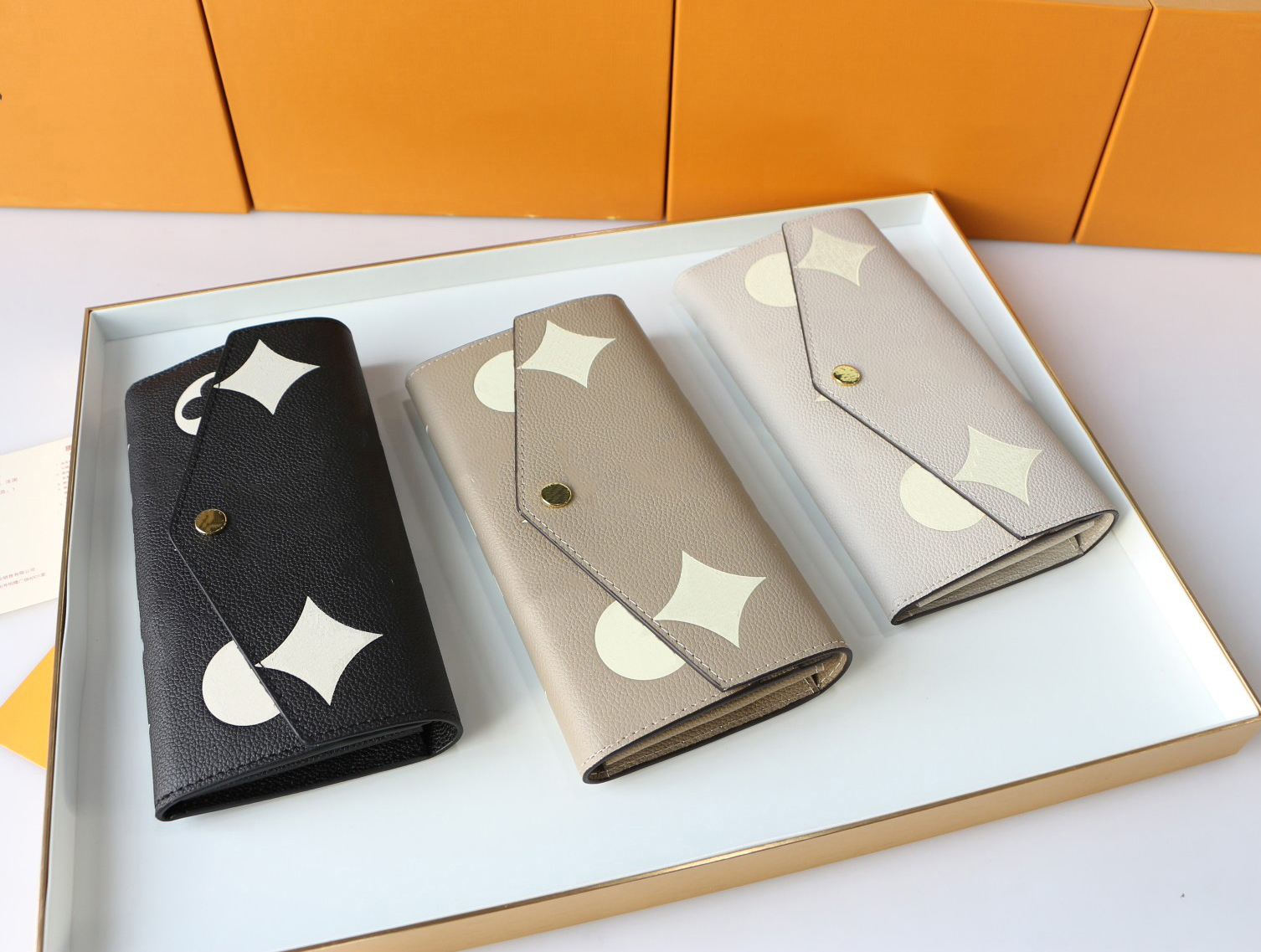 

Fashion top quality handbags women purse cards luxury leather designer famous brand long chain letter pattern with boxes size 19-10-2cm M80491