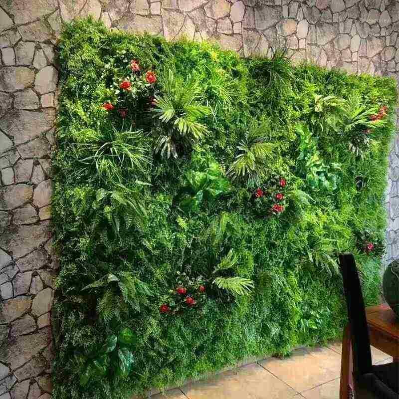 

Artificial Plant Lawn DIY Background Wall Simulation Grass Leaf Wedding Home Decoration Green Wholesale Carpet Turf Offic1