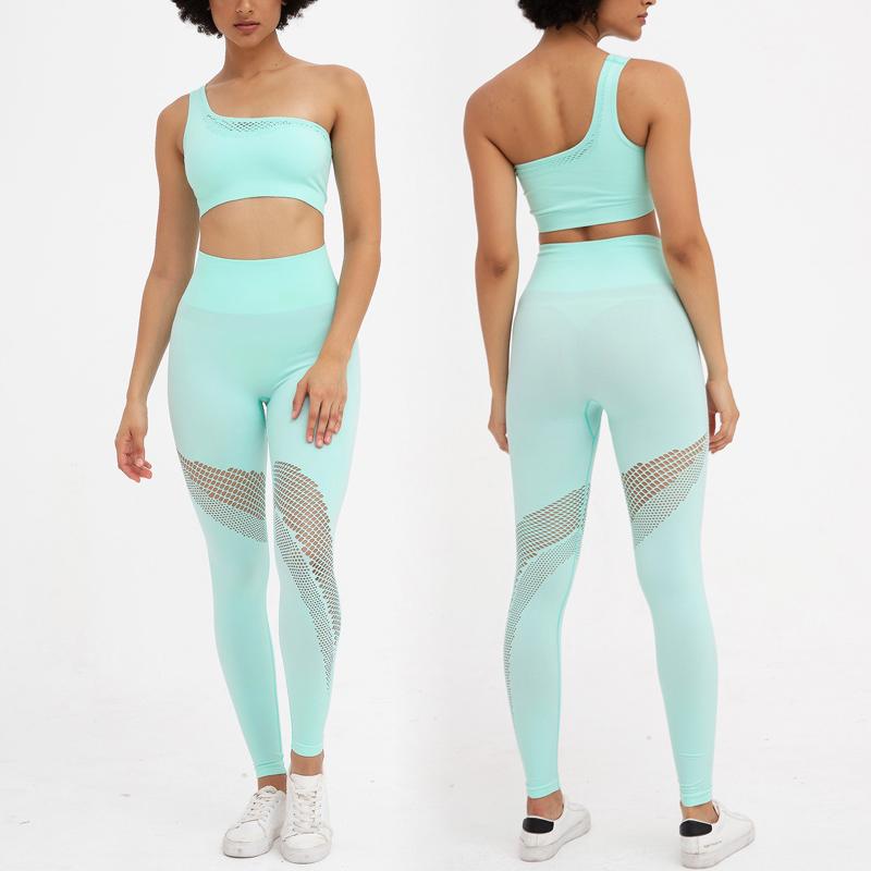 

Seamless Yoga Set Women Fitness Clothing Sportswear Woman Gym Leggings Padded Push-up Strappy Sports Bra 2 Pcs Sports Suits, Yellow top