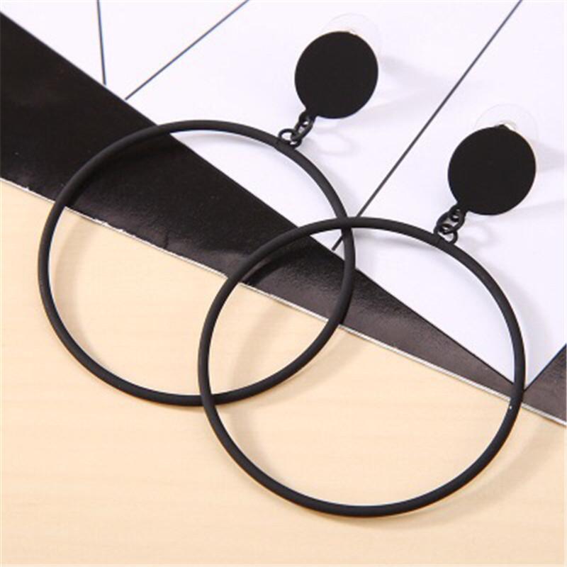 

2021New exaggerated Big Earrings for Women Circle Round Alloy Earrings Jewelry Halloween Gift