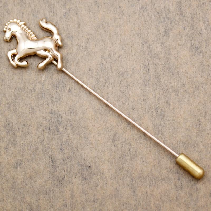 

Men Gold Horse Pony Bronco Rodeo Lapel Pin Brooch Tie Hat Scarf Stick Pin Badge Jewelry