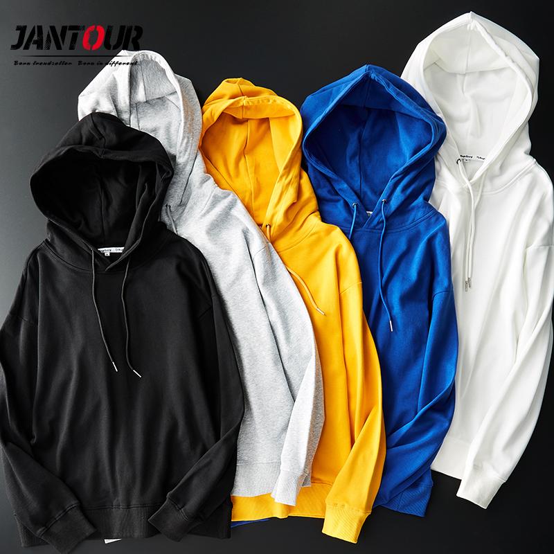 

Jantour 2020 Solid Pullover Hoodies Male Fleece New Casual Hoodie Hip Hop Streetwear Sweatshirts Skateboard Men top Hoody Hooded, Black