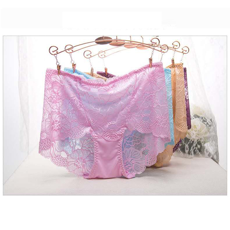 

Sexy Underwear Lace Panties Women Sheer Lace Briefs Panties Thin Hollow Out Women Breathable Sexy Black White