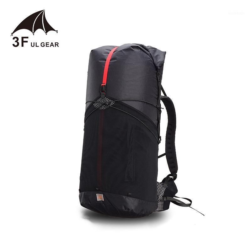 

3F UL GEAR 55L Large X-PAC Climbing Backpack Outdoor Ultralight Frame Less Packs Bags Lightweight Durable Travel Camping Hiking1, 55l xpac red m