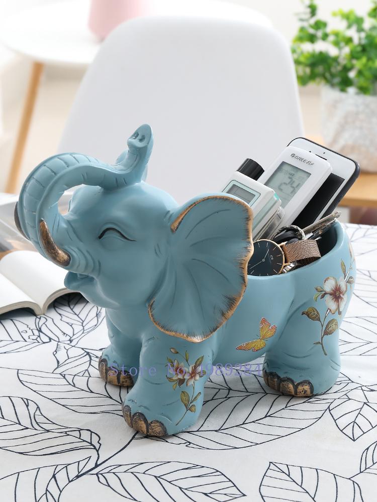 

Nordic Creative Resin Elephant Thailand Desktop storage organization Storage Box Entrance Modern home Decorative ornaments