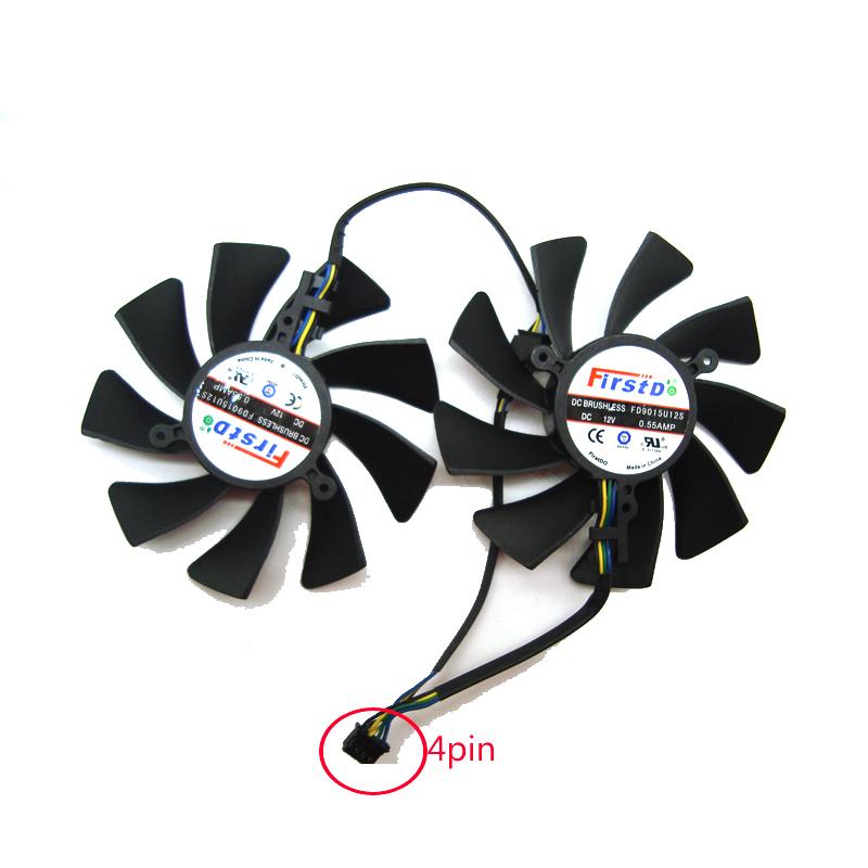 

Free Shipping 85MM FD9015U12S XFX HD7970 4Pin Cooling Fan For Sapphire XFX HD7950 HD7970 Vapor-X GHz Edition Video Card Cooling