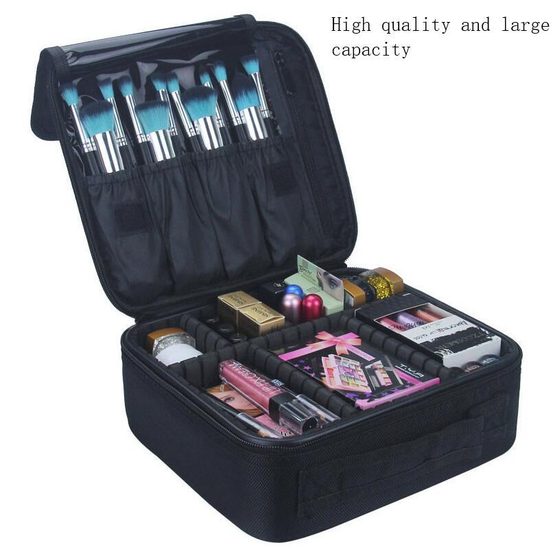 

Brand Makeup Artist Professional Beauty Cosmetic Cases With Makeup Bag Semi-Permanent Tattoo Nail Multilayer large Toolbox Bag, As photo 2