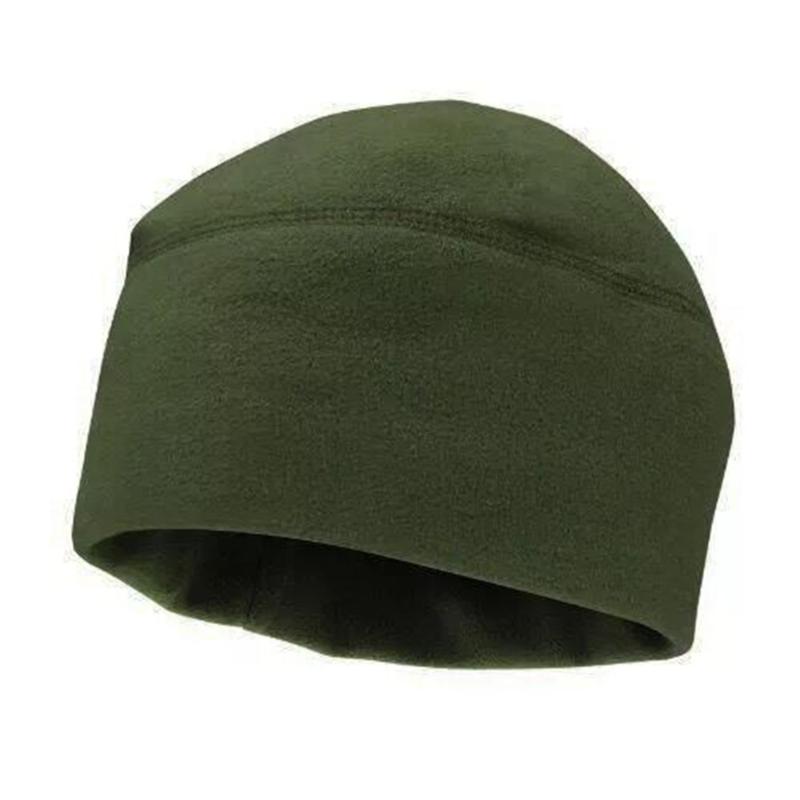 

Unisex Winter Soft Warm Solid Color Cap Polar Fleece Thickened Army Men Women Beanie Hat Windproof Outdoor Use