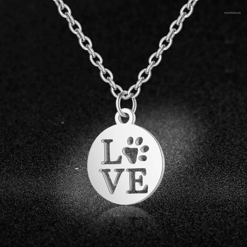 

Quality 100% Stainless Steel Love Dog Cat Charm Necklace for Women High Polish Fashion Charm Necklaces1