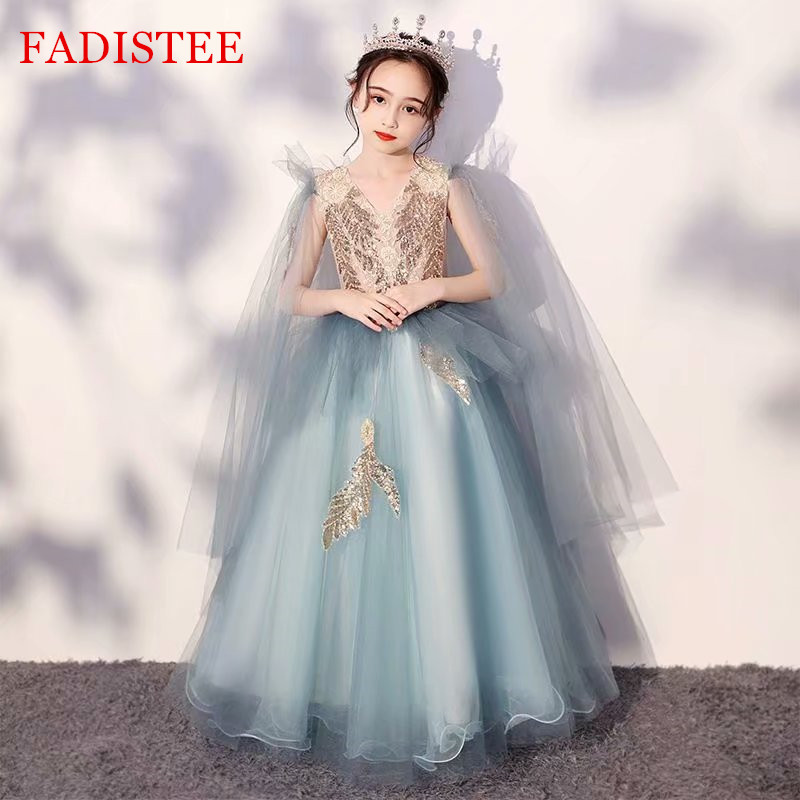 

FADISTEE Girl dress Flower Girl Dresses vestidos lace Baby Girl Infant Dress Kids Formal Wear girls dress Floor-Length Tulle, Same as image