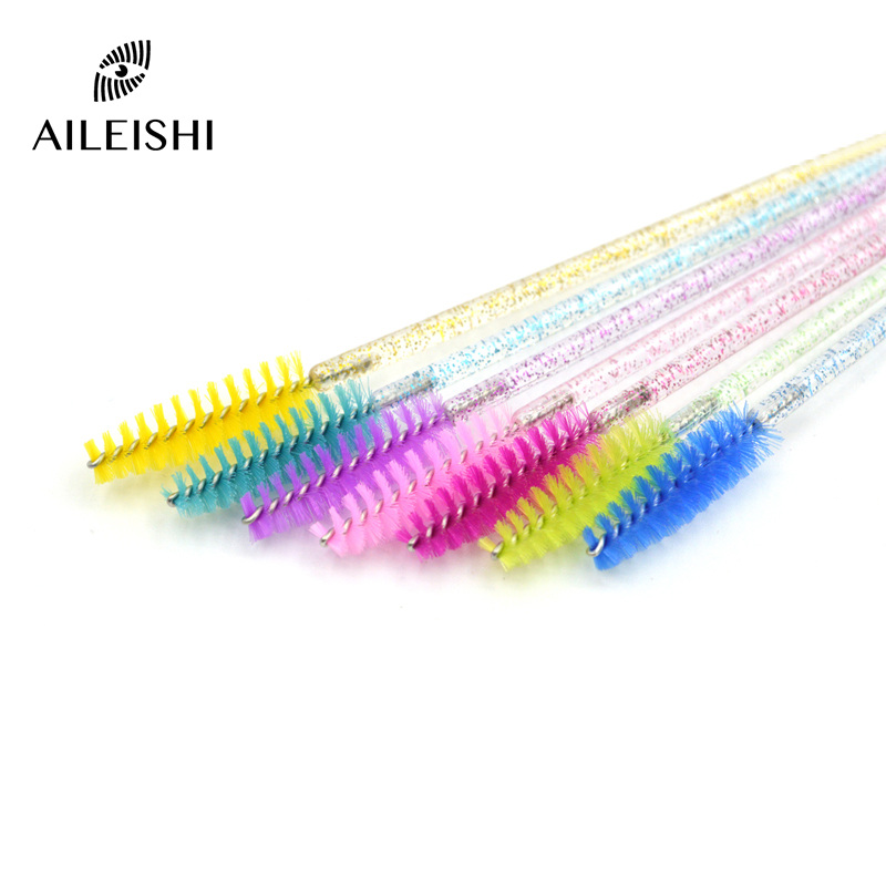 

50 Pcs/Set Six Colors Disposable Mascara Wands Mini Lashes Brushes Mascara Applicator Grafting Eyelash Brushes for Eye Lash