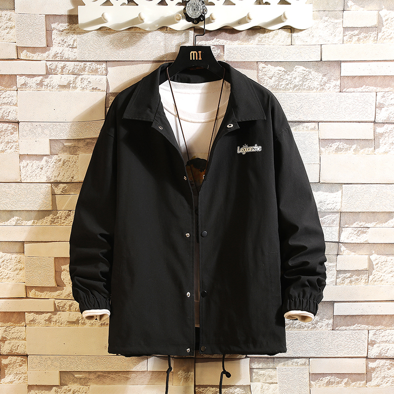 

New Janpan Style 2021 Spring Autumn Sport Outdoor Black White Jacket Men's Streetwear Bomber Clothes Plus Oversized M-5xl 71t1, Hj21026 3