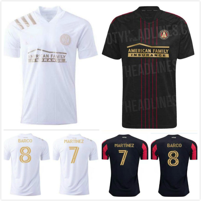 

2021 2022 MLS Atlanta United FC soccer Jersey Home Away white 21 22 G.MARTINEZ MARTINEZ NAGBE BARCO VILLALBA football Uniform shirts, Black;yellow