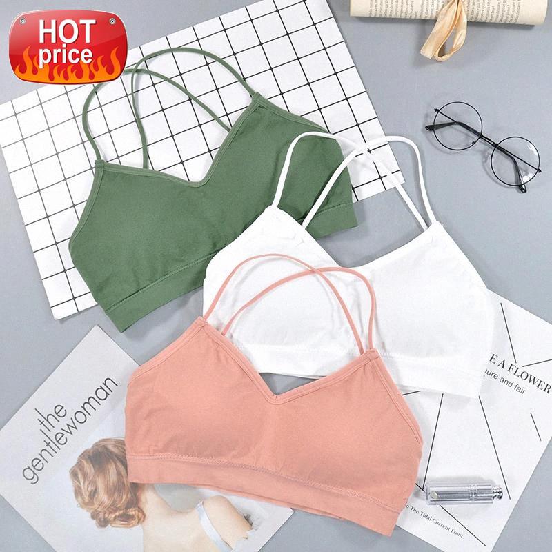 

Yoga Bra Solid Women Gym Tops Fitness Sports Tops Breathable  Yoga Bra With Pad Sportswear Women Underwear Sexy Bras #8x8h, White