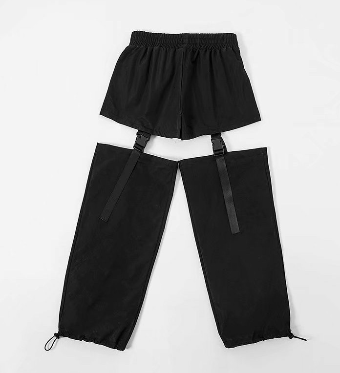 

2021 New Multi-dressing bf loosely harlan high-waisted streetwear polyester European and American custom hot female 4IJG, Black.