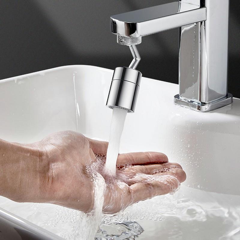

Splash-Proof Water Faucet 720° Rotation Bathroom Kitchen Universal Extended Bubbler Four-Layer Mesh Filter ABS+Copper