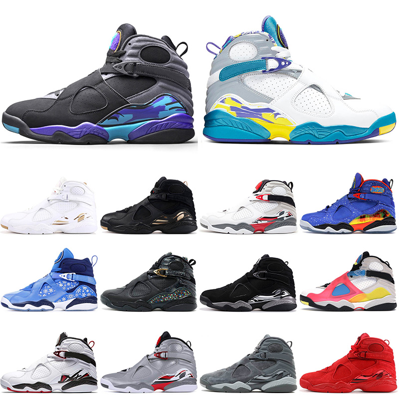 

Wholesale 2021 Basketball Shoes Aqua Black White South Beach Jumpman 8 8s Doernbecher Chrome Retro Sneakers Take Flight Men Women Trainers, #21 confetti 40-47