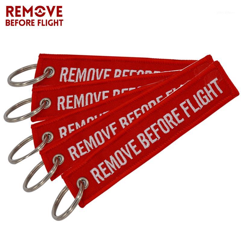 

Remove Before Flight Chaveiro Key Chain for Cars Red Key Fobs OEM Keychain Jewelry Aviation Tag Embroidery Chains 5 PCS/LOT1