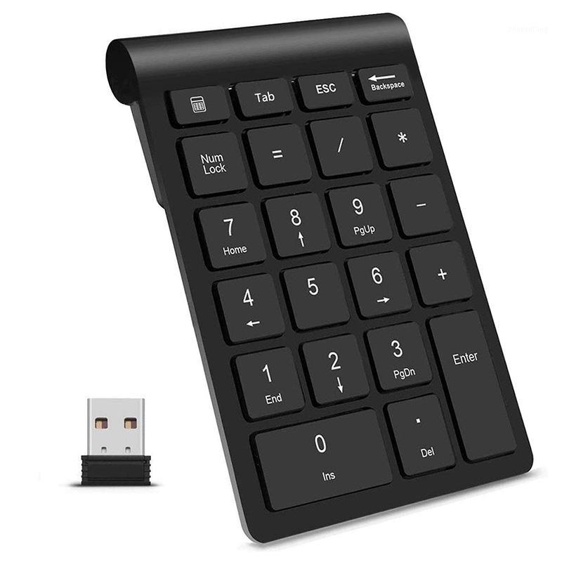 

Wireless Numeric Keyboard, Portable Ultra-Thin Mini USB 2.4GHz 22-Key Financial Accounting Numeric Keyboard,1