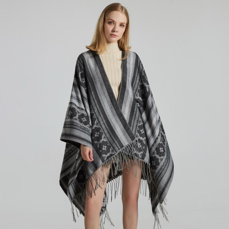 

Plus Size Poncho Cape Womens Cardigan Winter Blouse Casual Tunic Tops Female Japanese Kimono Blanket Bufanda Mujer