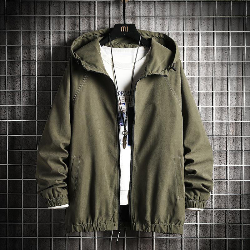 

Northern Boundary Men'S Wear 2020 Spring New Style Open Wire Design Solid Color Hooded Coat Men's Loose-Fit Japanese-style Large, Gray