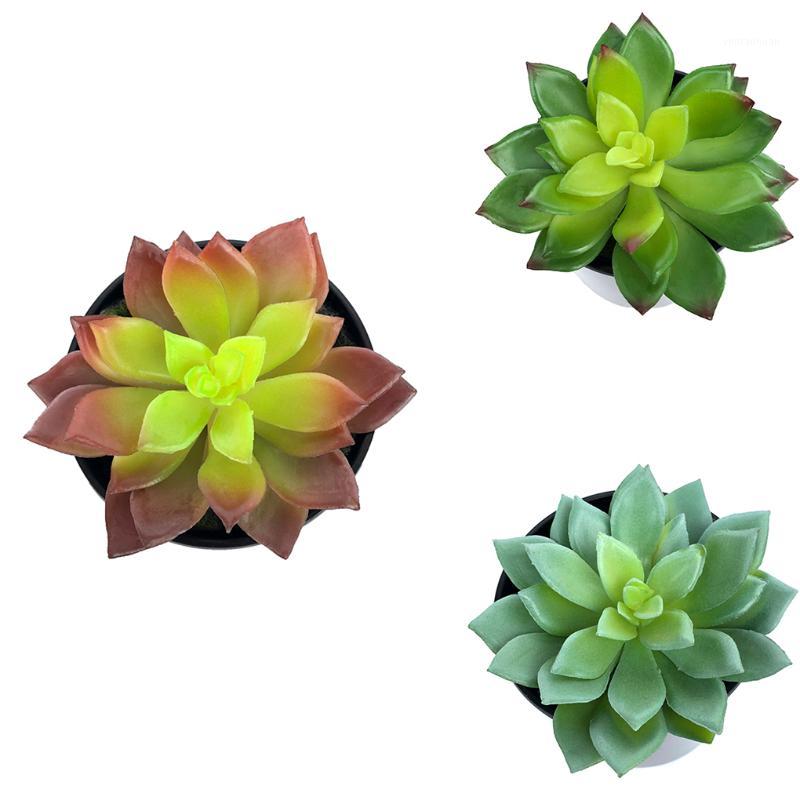 

Simulations Mini Succulents Fake Plastic Artificial Plants Home Garden Living Room Decorations1, No.3